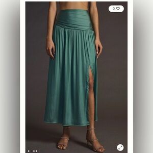 NWT anthropology Current Air Soft-Slit Midi Skirt size m